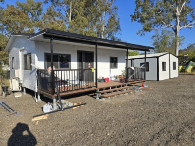 Custom-built deck and patio installation project