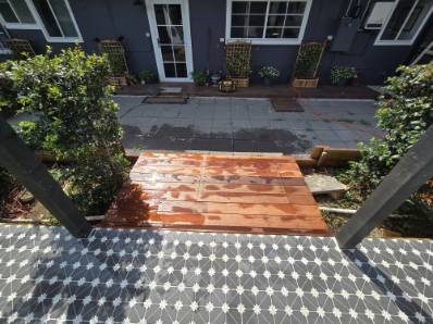 Custom-built deck and patio installation project